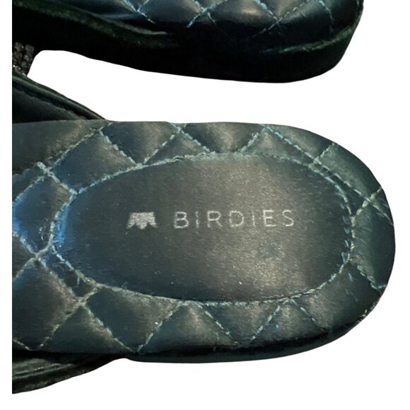 Birdies The Swan Velvet Gem Bracelet Flats Shoes​ Mules Slides 6 Emerald Green - Picture 6 of 8